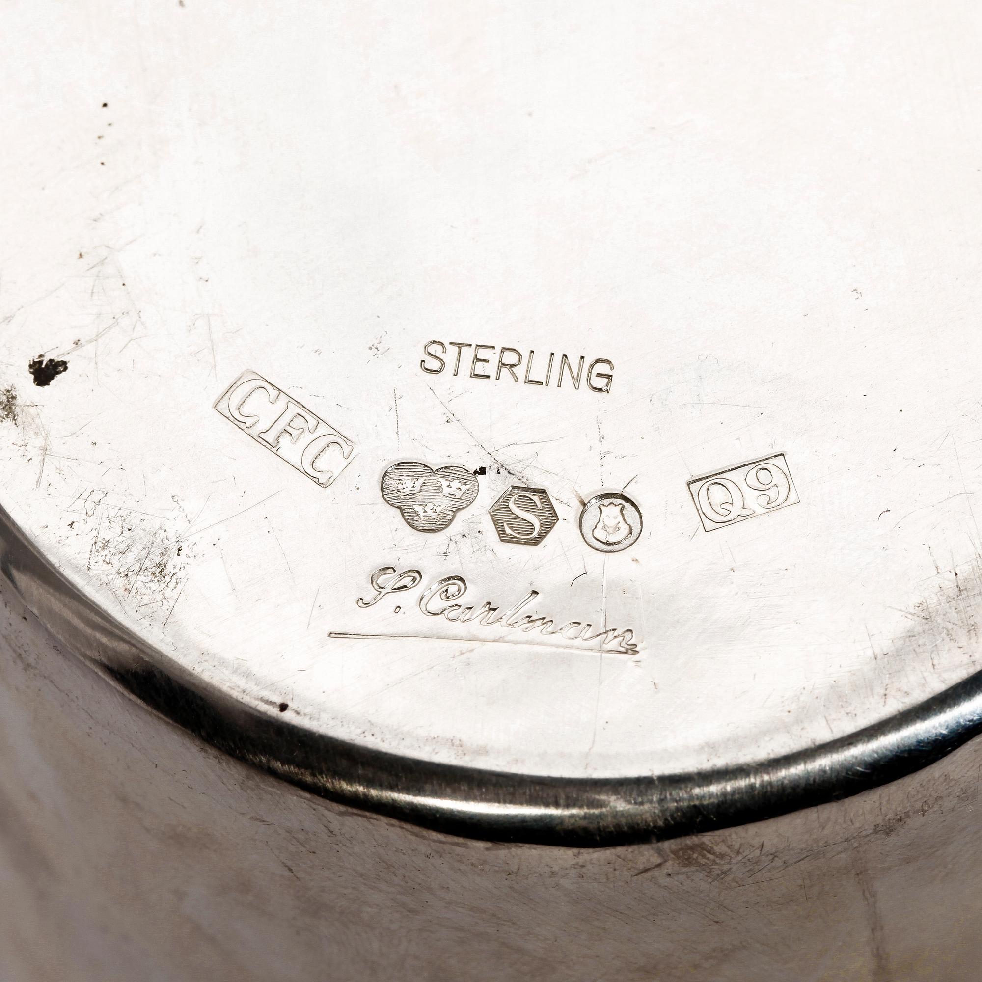 VAS, sterlingsilver, Sven Carlman, firma CF Carlman Stockholm 1966. Vikt ca 530 gram.