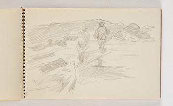 Lotte Laserstein, 10 små skissblock med teckningar.