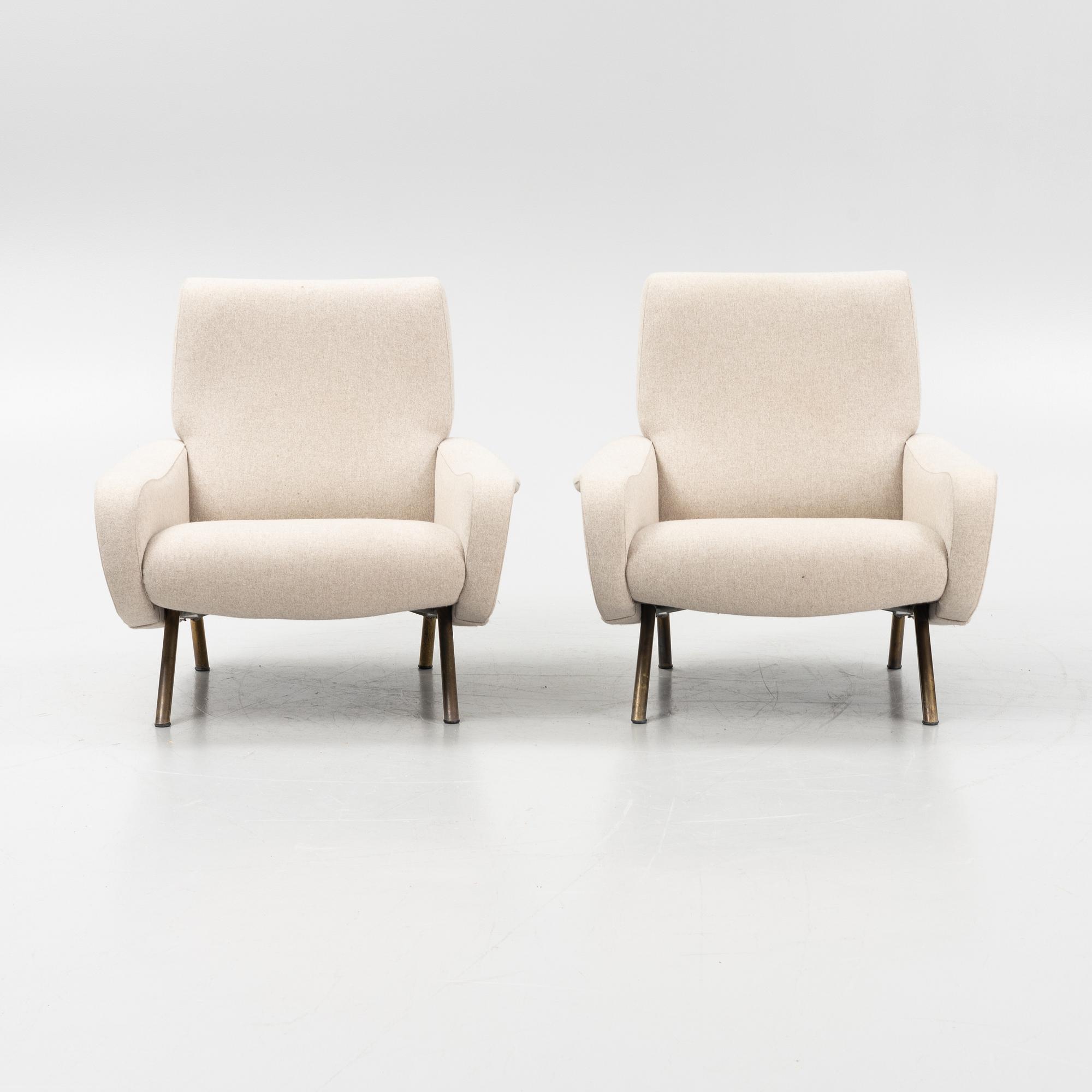 Marco Zanuso, a pair of 'Lady Chairs', Arflex, Italy, post 1951.