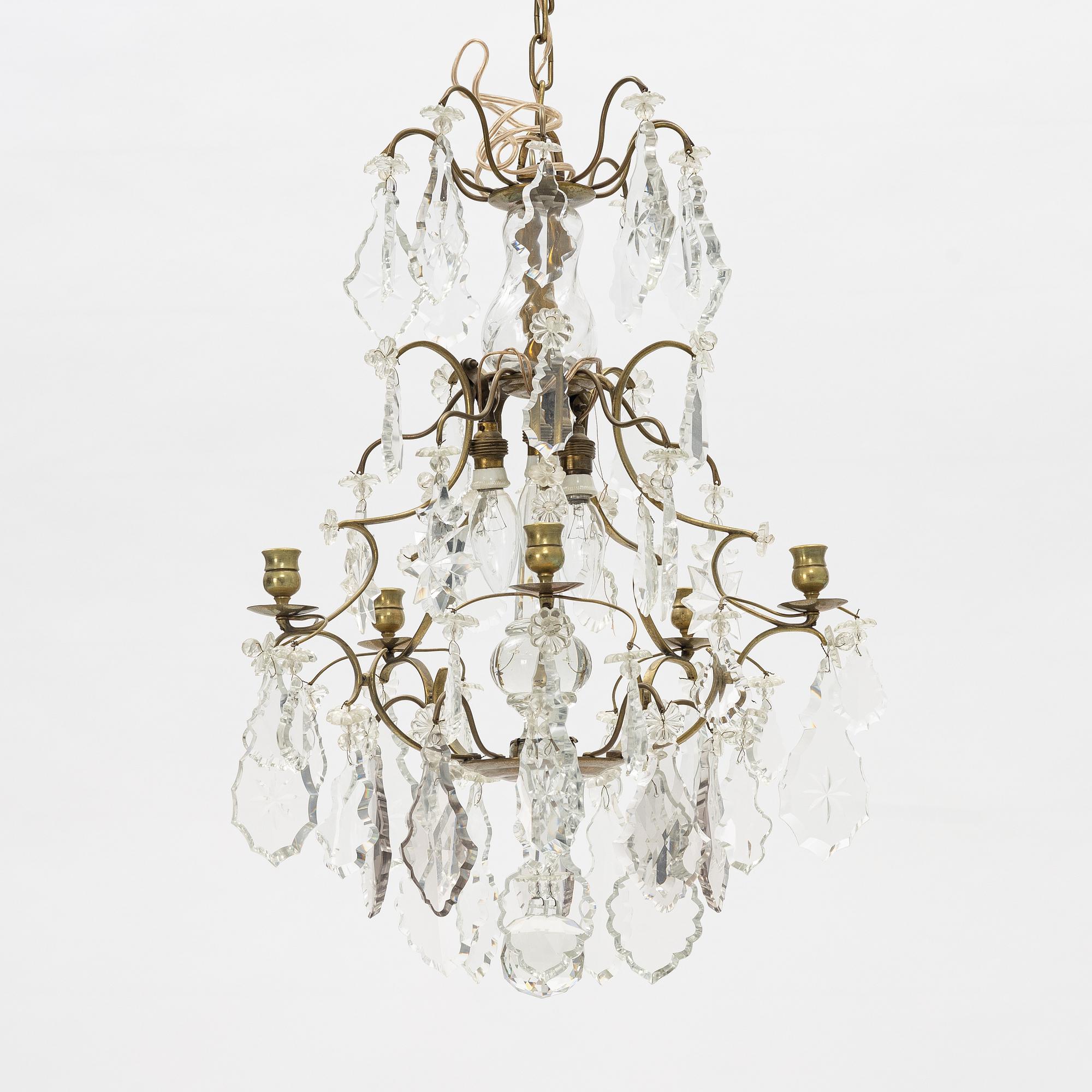 A Rococo Style Chandelier, 20th Century.