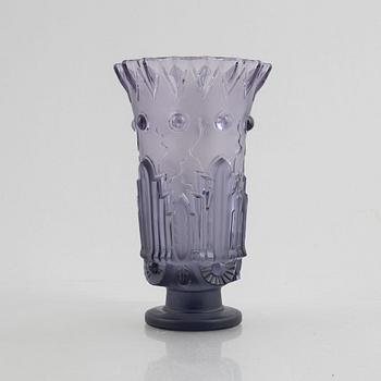 Edvin Ollers, a "EOL", nr. 20 glass vase, Elme Glasbruk, 1928-30.