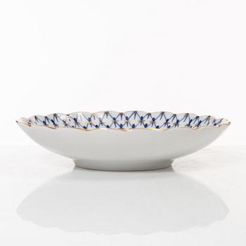 A 35-piece 'Cobalt Net' porcelain  Lomonosov, Soviet Union.