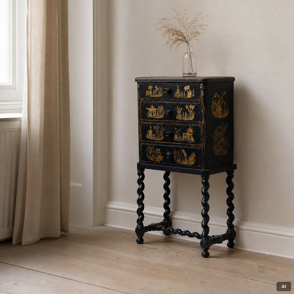 Miniature chest of drawers, circa 1900.