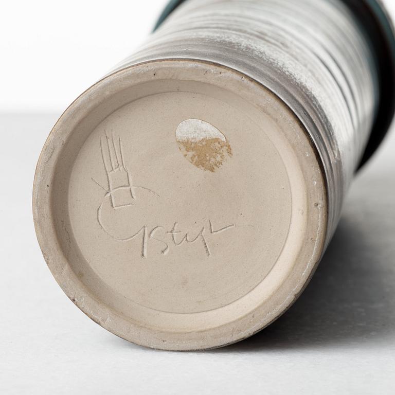 Stig Lindberg, a stoneware vase, Gustavsberg, Sweden 1960.