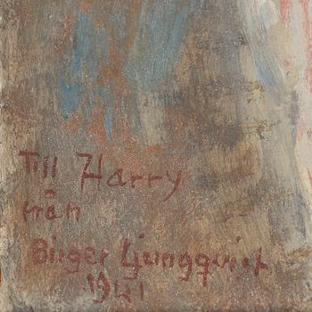 BIRGER LJUNGQUIST, oil on board, signed Birger Ljungqvist and dated 1941.