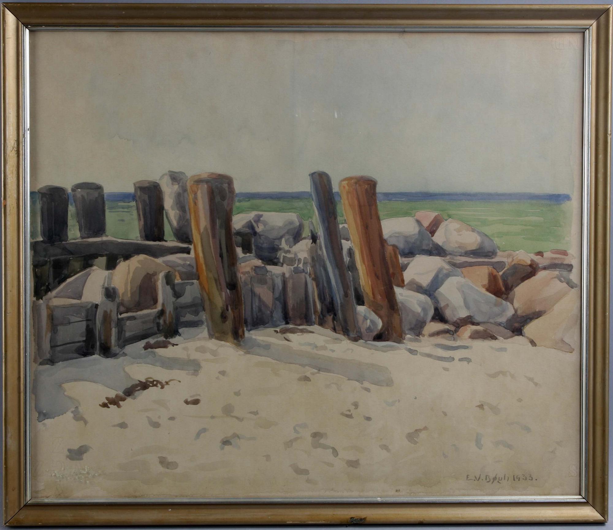 EINAR VILHELM BOGH, akvarell, sign.
