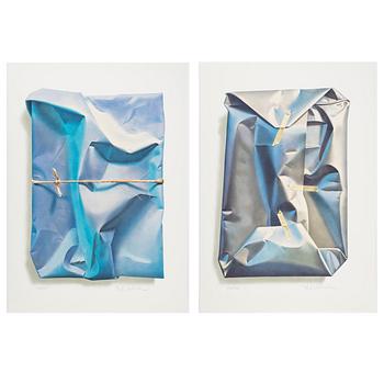 Yrjö Edelmann, two lithographs in colour, 'Heaven and Ocean', signed and numbered 830/1500.
