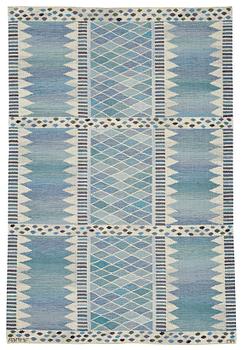 183. Marianne Richter, A CARPET, "Josefina, lättblå", flat weave, ca 196,5 x 132,5 cm, signed AB MMF MR.