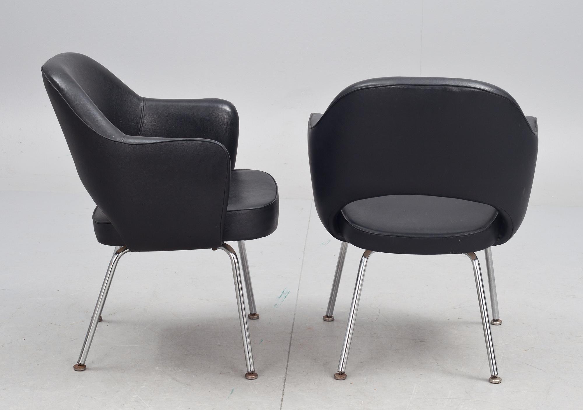 FÅTÖLJER, ett par, "Executive side chair", Eero Saarinen, Knoll International.