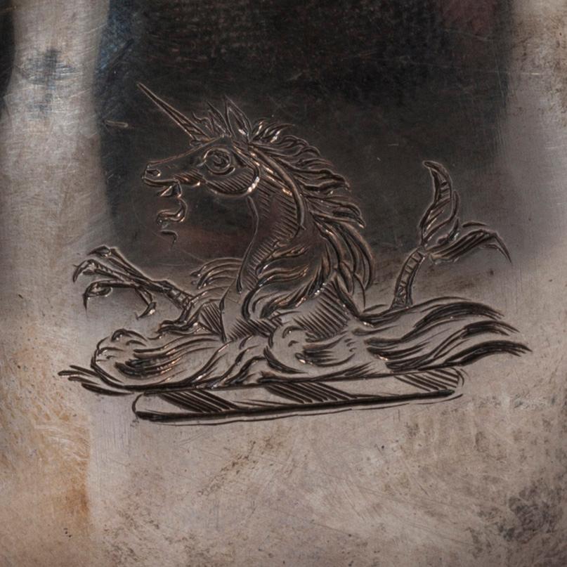 MJÖLKKANNA, silver, England, London 1740. Vikt 346 g.