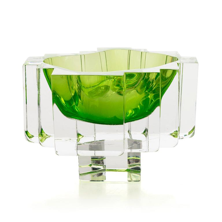 Helena Tynell, skulptur, "Castello", signerad Helena Tynell Riihimäen Lasi Oy.