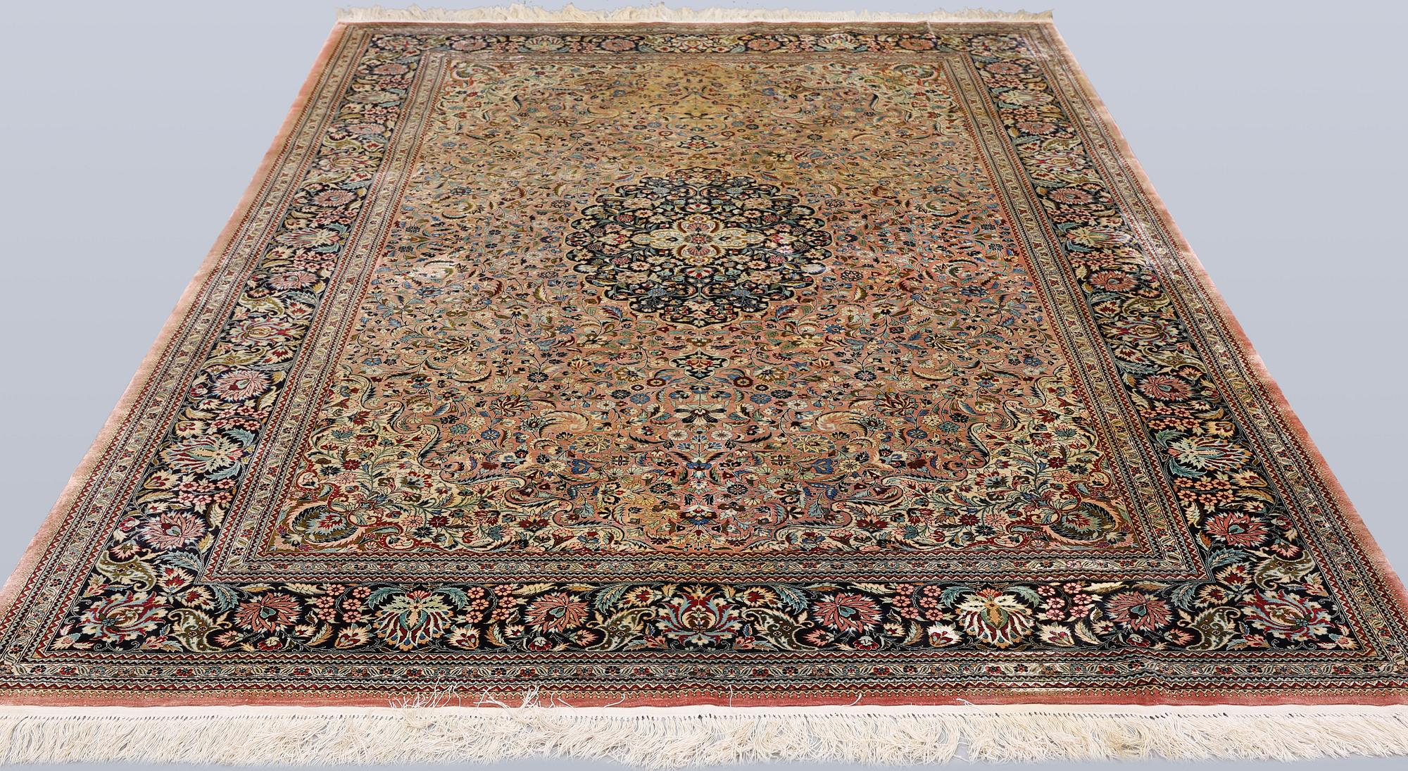 Matta, Orientalisk, silke, 275 x 183 cm.