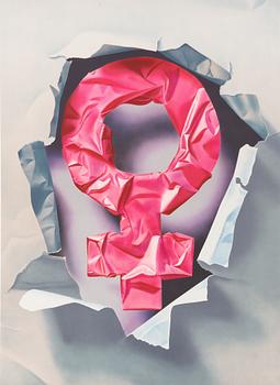 Yrjö Edelmann, "Female power wrapped in pink".