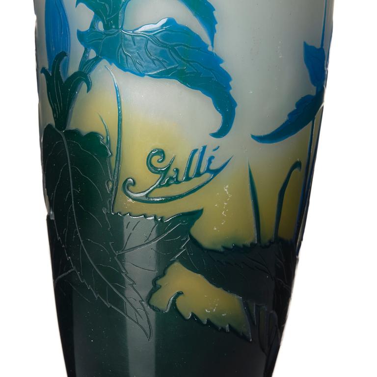 Emile Gallé, an Art Nouveau cameo glass vase, Nancy, France, ca 1900.