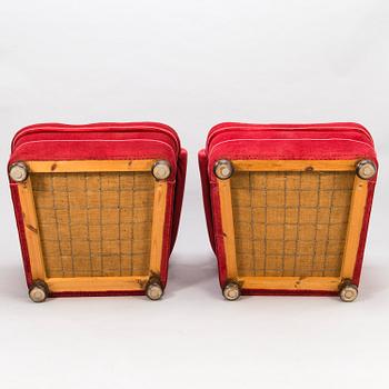 A pair of 1940s armchairs 'London' for Oy Paul Boman Ab Finland.