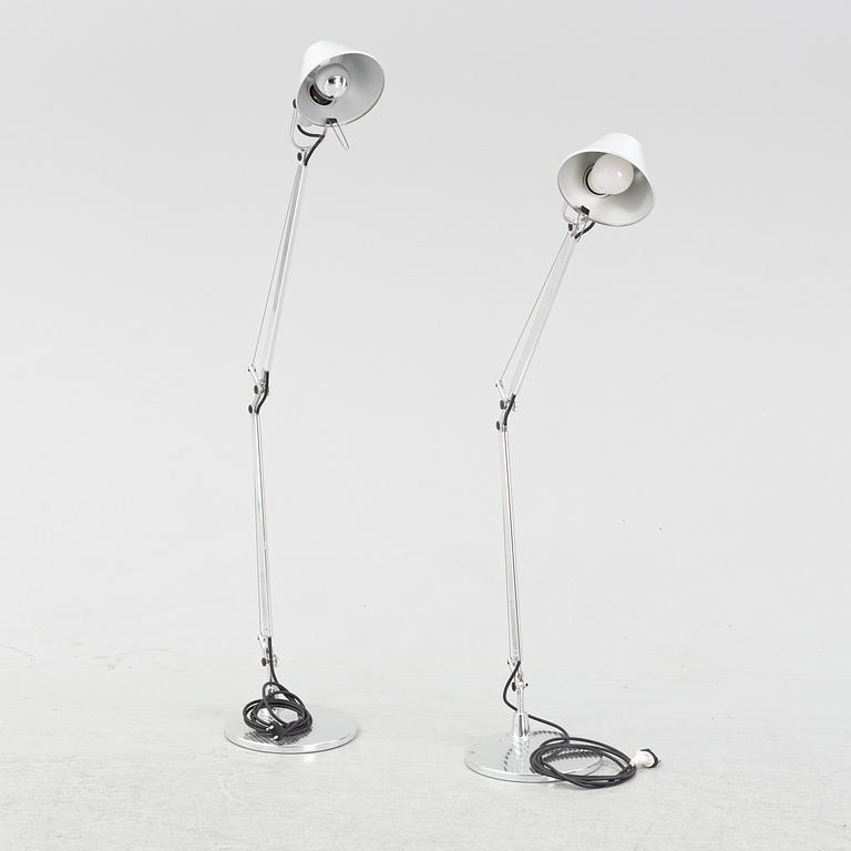 A pair of 'Tolomeo' desktop lamps by Michele De Lucchi & Giancarlo Fassina for Artemide.