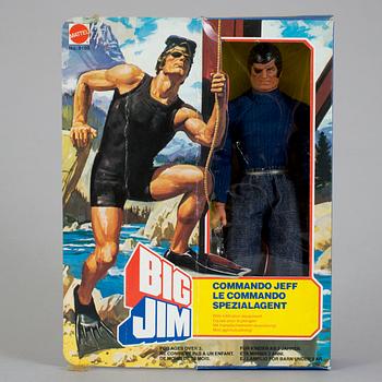 BIG JIM, Boris, Commando Jeff samt Star Kicker i förpackningar, Mattel, 1979-81.