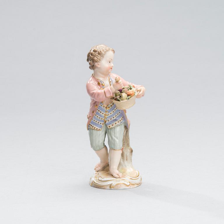 FIGURIN, porslin, Meissen, 1800-tal.