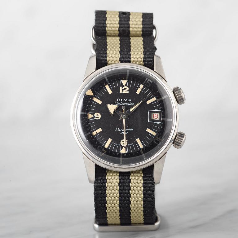 OLMA, Caravelle 200, "super compressor", armbandsur, 36 mm.