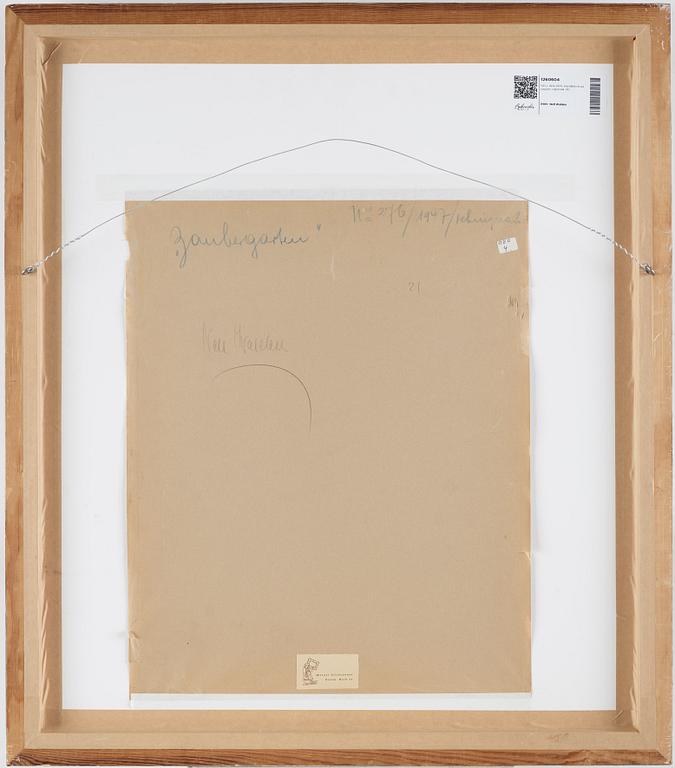 NELL WALDEN, mixed media on paper, signed.