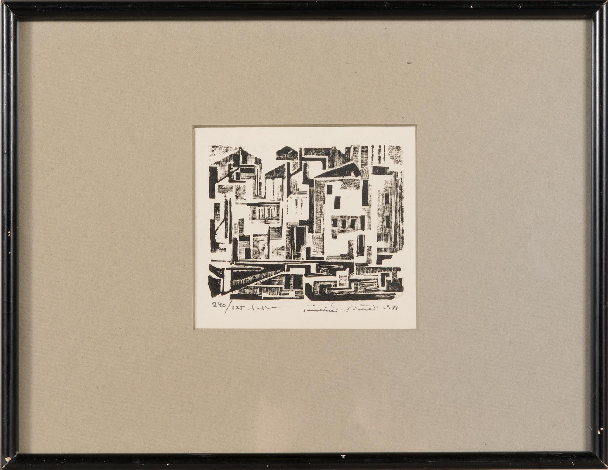 Tuulikki Pietilä, woodcut, signed and dated 1971, numbered 240/325 tpl'a.