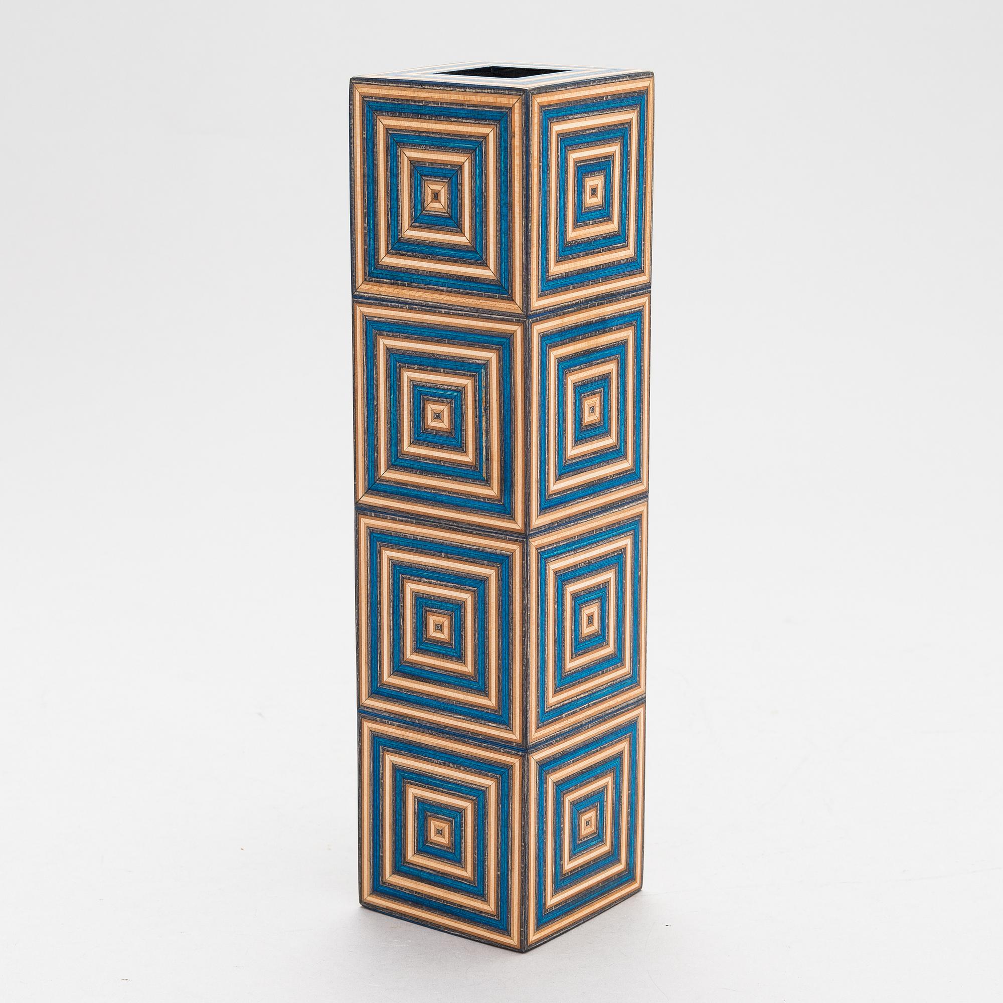 ALEKSI PUUSTINEN, 'I-Block' art object, signed.