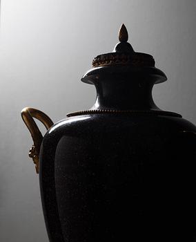 A late Gustavian circa 1800 porphyry and ormolu Vase by Court bronze chaser and gilder F.L. Rung (1758-1837) not signed.