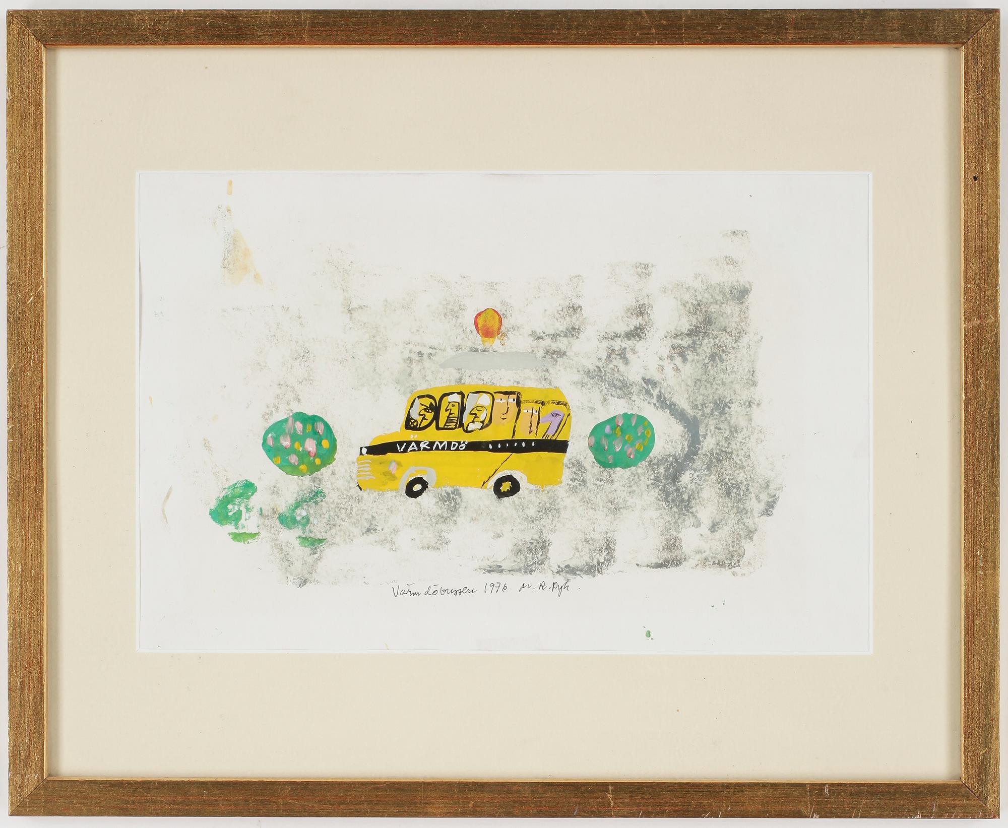 MADELEINE PYK, gouache, signerad och daterad 1976.