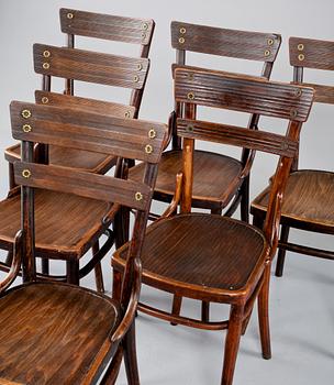 STOLAR, 6 st, Thonet, 1900-talets första kvartal.