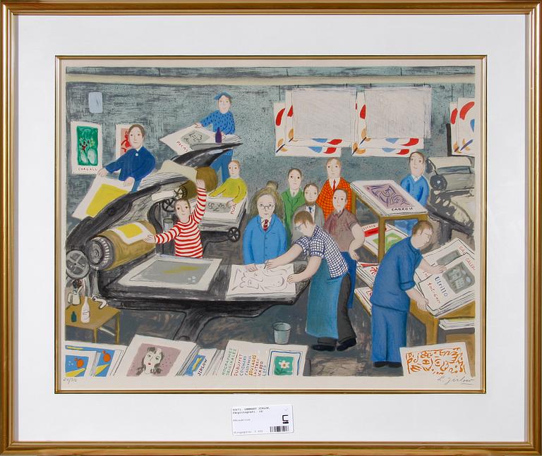 LENNART JIRLOW, färglitografi. Sign o numr 24/310.