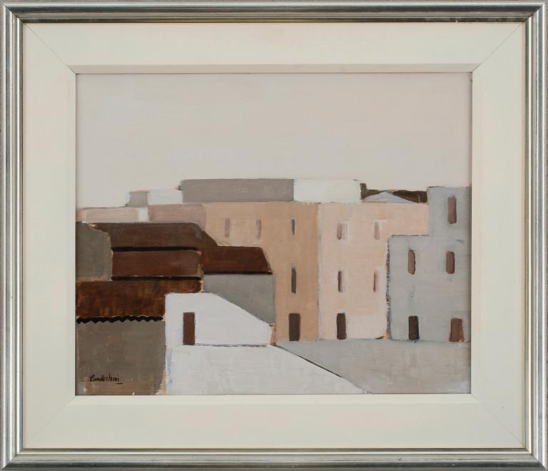 SIXTEN LUNDBOHM, olja på pannå, signerad.