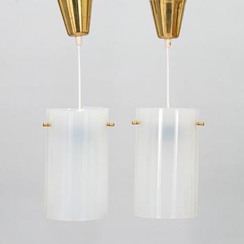 A pair of mid-20th century pendant lights for SO, Pohjoismainen Sähkö Oy, Finland.