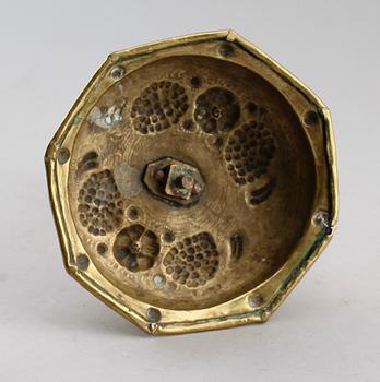 LJUSSTAKE, mässing, barock, 1700-talets första hälft.