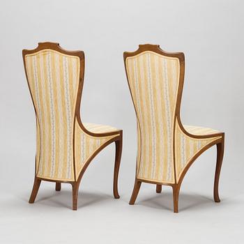 Edward Colonna, Four side chairs for Samuel Bing, Paris c. 1900.