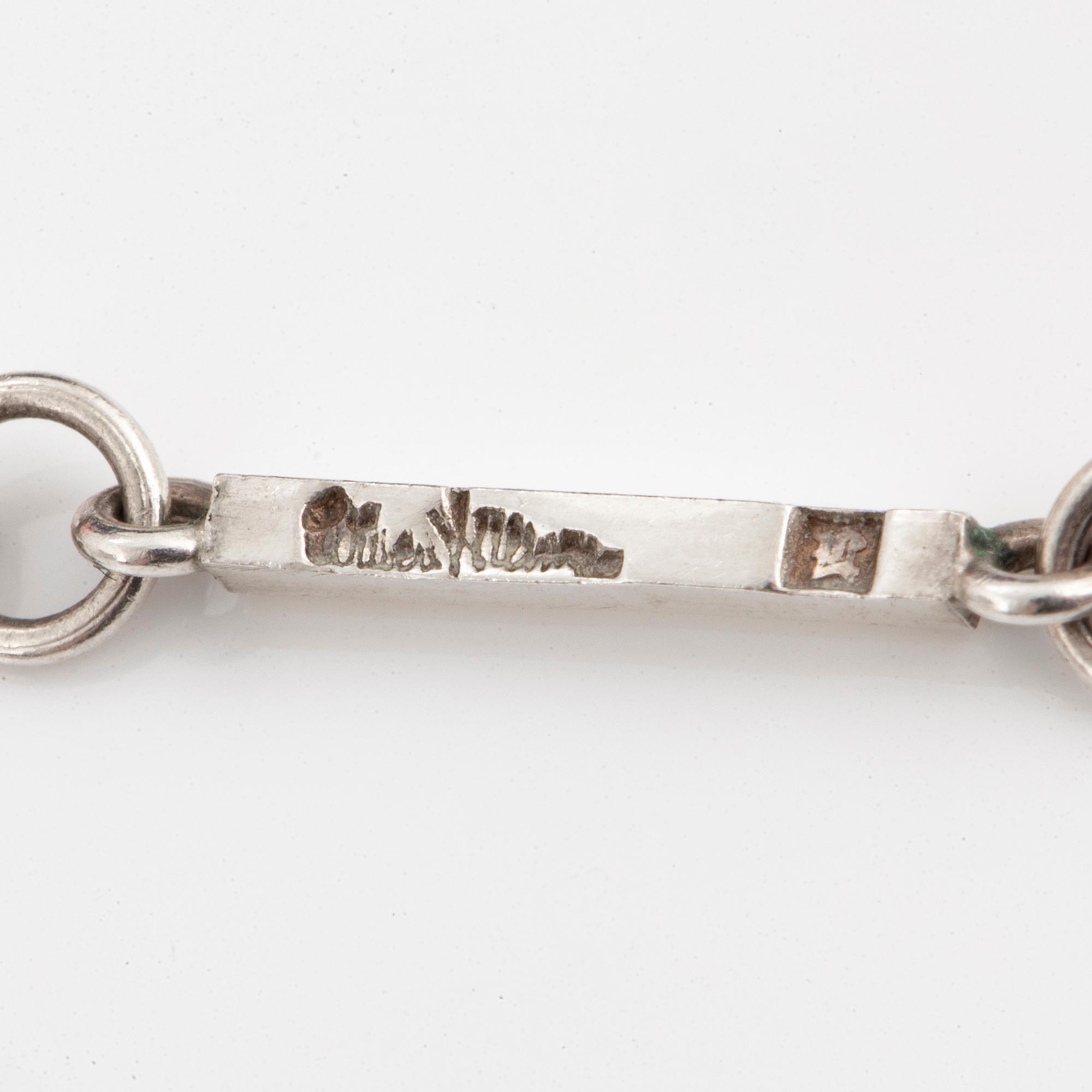 Wiwen Nilsson, a sterling and rock crystal necklace, Lund, Sweden 1965.