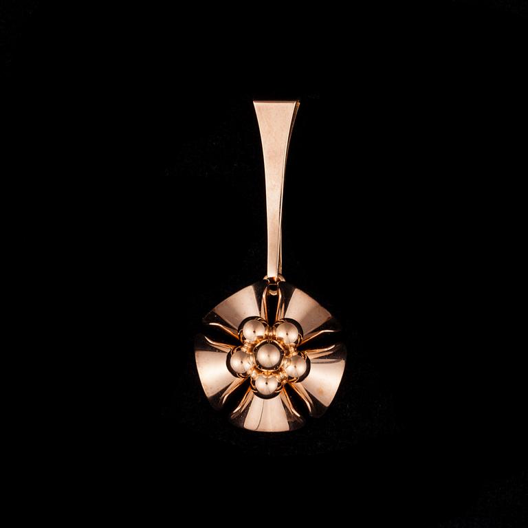 RING samt HÄNGE, 14K guld, Elis Kauppi Kupittaan Kulta 1973. Paino 10 g.