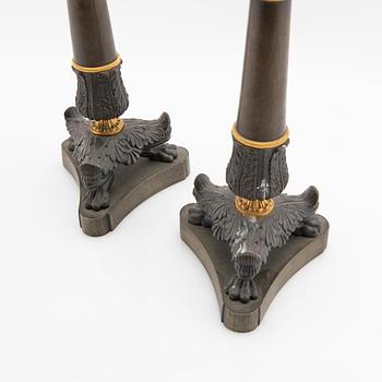 Candelabras a pair, late Empire, France first half / mid 19th century.