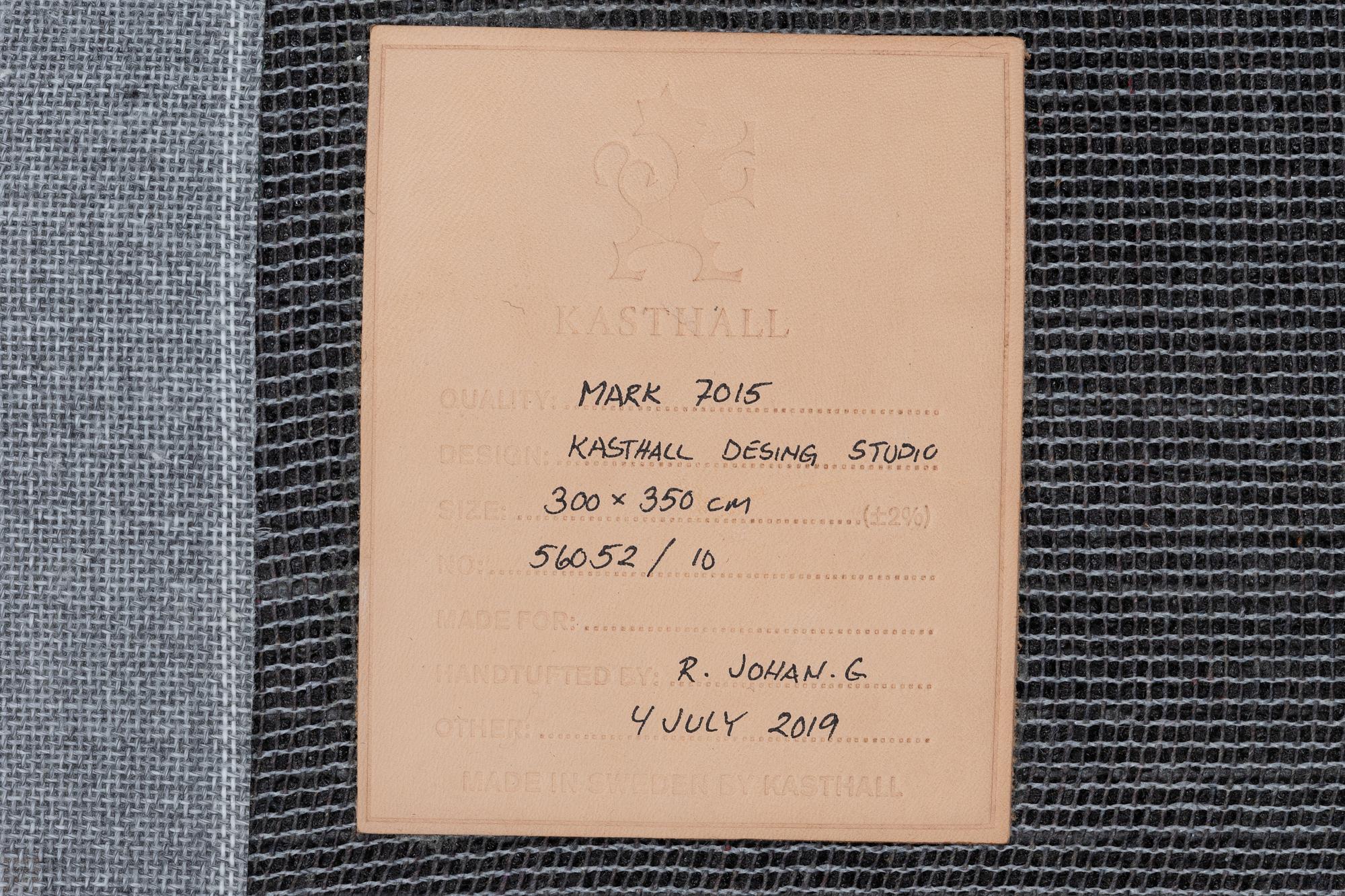 A 'Mark' carpet, Kasthall, 2019, c. 345 x 295 cm.