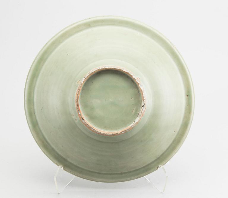 A celadon dish, Ming dynasty (1368-1644).