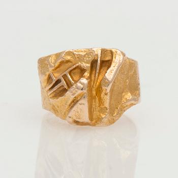 RING, Björn Weckström, Lapponia 1972. 14K guld.