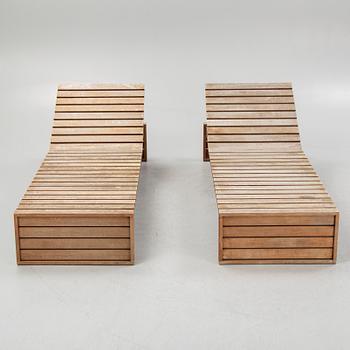 Bodil Kjaer, solsängar, ett par, "BK14", Carl Hansen & Søn, Danmark.