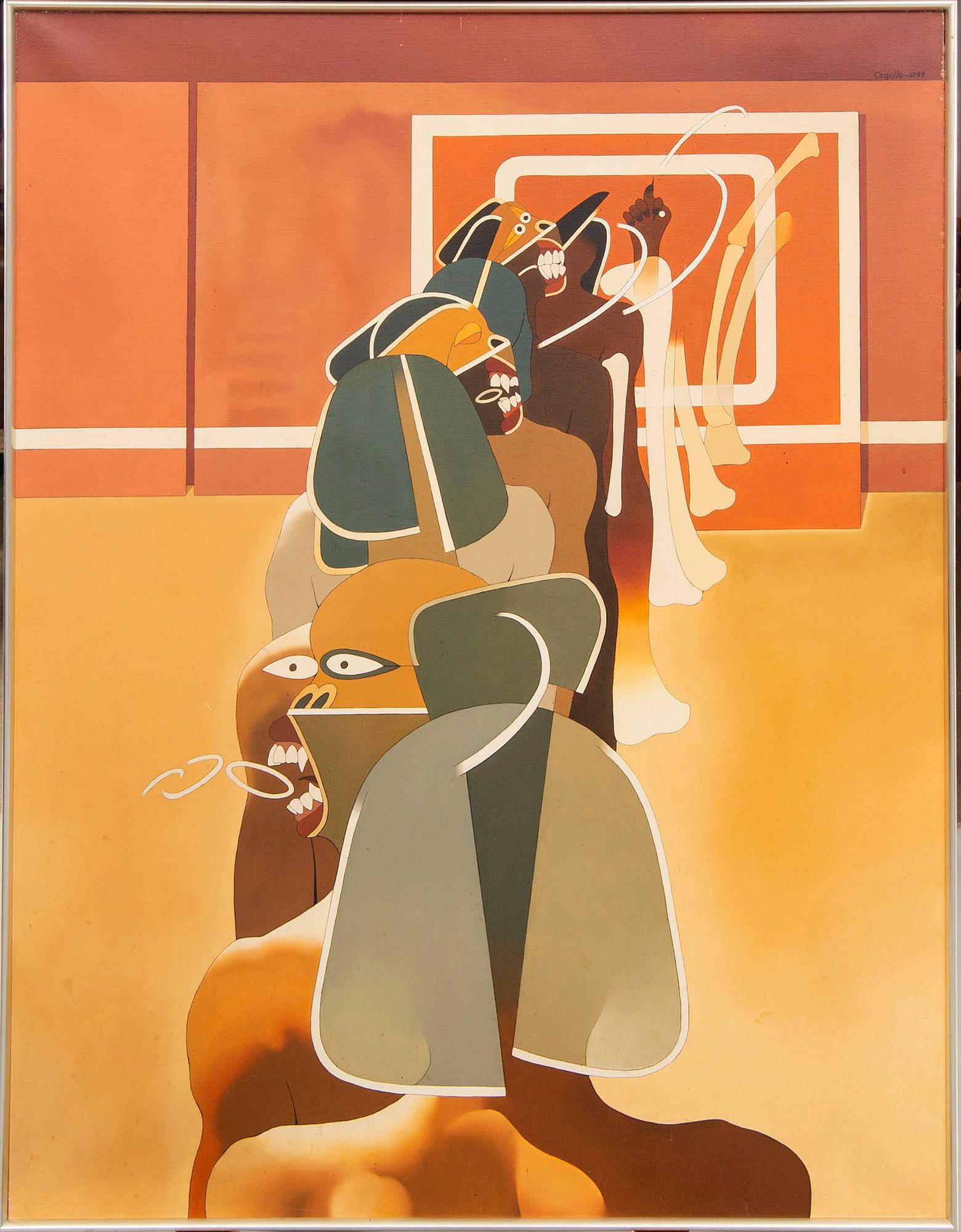 Heriberto Cogollo, oil on canvas signed and dated II 74.