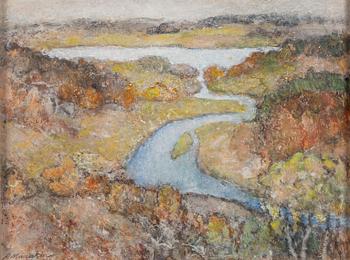 Ants Murakin, Landscape with river.