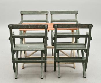 TRÄDGÅRDSMÖBLEMANG, 5 delar, 1900-tal.