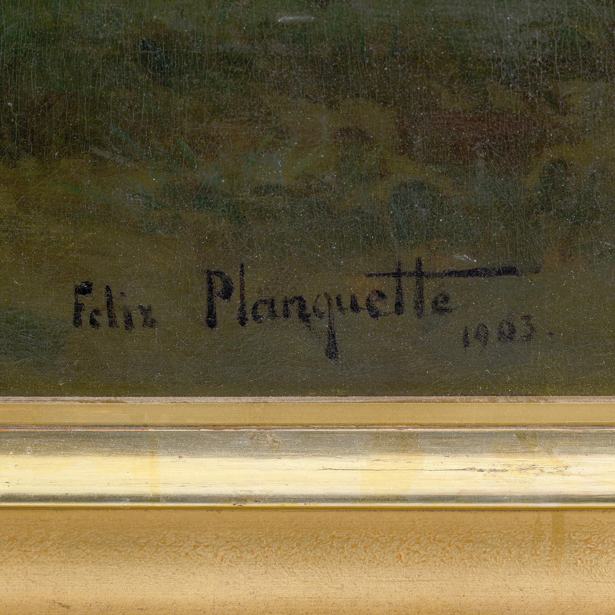 FÉLIX PLANQUETTE, oil on canvas, signed and dated 1903. - Bukowskis
