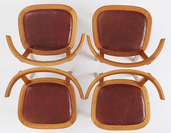 Gunnar Asplund, a set of eight mahogany chairs, Svenska Möbelfabrikerna, Bodafors, ca 1934-35, for the Bredenberg Department Store.