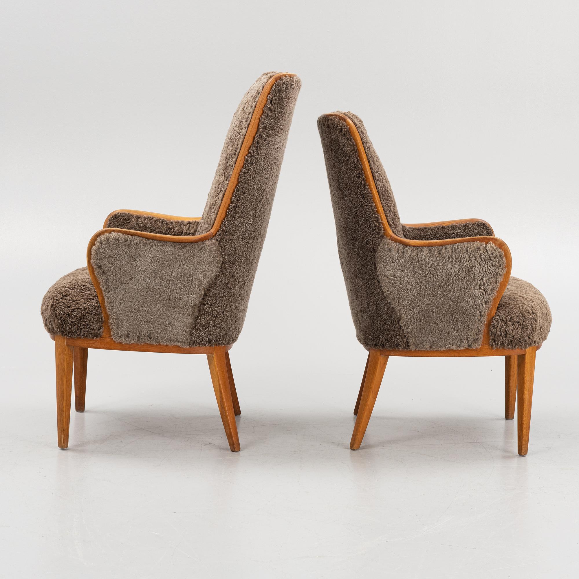 Two easy chairs, 1950's/60's.