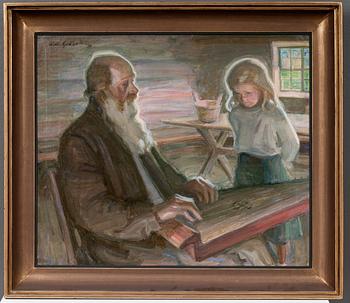 Albert Gebhard, THE OLD KANTELE-PLAYER AND HIS GRANDCHILD.