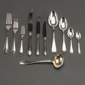 103+2+6 PIECES OF SILVER CUTLERY MODEL "SVENSK SPETS" GAB. WEIGHT CA 2468 G.