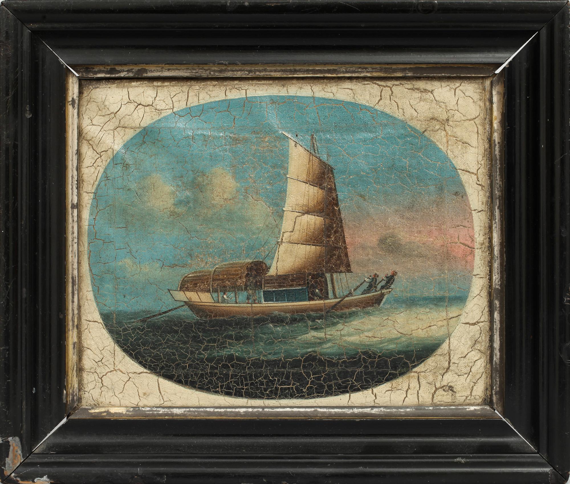 OKÄND KONSTNÄR, olja på duk, Kina 1700-tal.